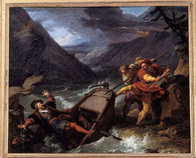 Guillaume Tell, held van de Zwitserse onafhankelijkheid, komt in opstand tegen de soevereiniteit van gouverneur Hermann Gessler door François André Vincent