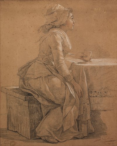 Portret van Mademoiselle Marie Gabrielle Capet, de schilder door François André Vincent