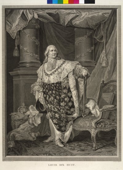 Koning van Frankrijk Lodewijk XVIII door Francois Anne David
