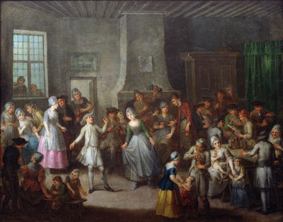 Interieur van een taverne door Francois Aubert