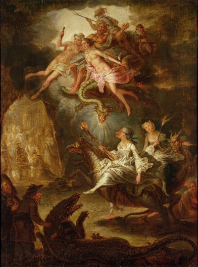 De aankomst op de sabbat en de hulde aan de duivel door Francois Aubert