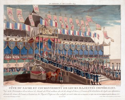 Feestelijkheden bij de kroning van Napoleon door Francois Aubertin