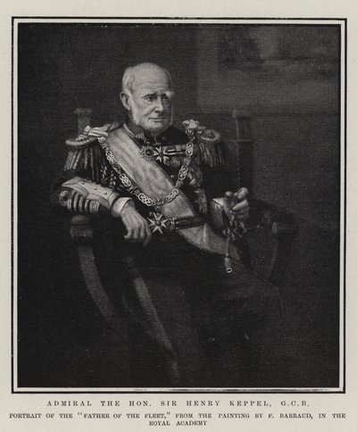 Admiraal de Eerwaarde Sir Henry Keppel, GCB door Francois Barraud