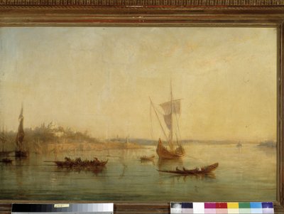 Zicht op de ingang van de Bosporus in Constantinopel door Francois Barry