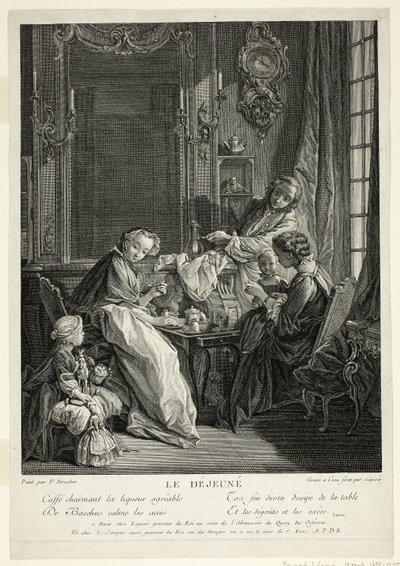 Ontbijt door Francois Bernard Lepicie