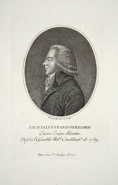 M. Talleyrand-Perigord, Voormalig Bisschop van Autun, gepubliceerd 1791 door Francois Bonneville