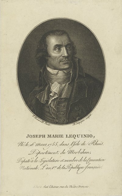 Portret van Marie Joseph Lequinio 1755-1814 door Francois Bonneville