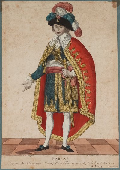 Portret van Paul de Barras 1755-1829, ca. 1795 door Francois Bonneville