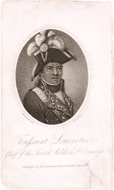 Toussaint Louverture (c.1743-1803) Leider van de Franse rebellen in St. Domingo, gegraveerd door Holl, uitgegeven door H.D. Symonds door Francois Bonneville