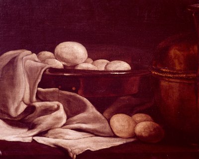 Stilleven met briekaas (detail) door François Bonvin