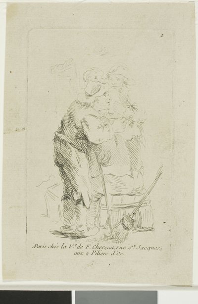 Een slecht geklede boer door François Boucher