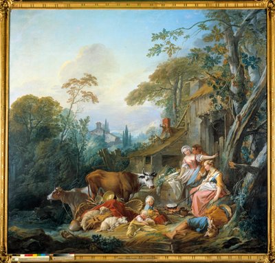 Geluk in het dorp door François Boucher