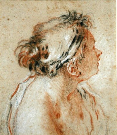 Hoofd van een nimf door François Boucher