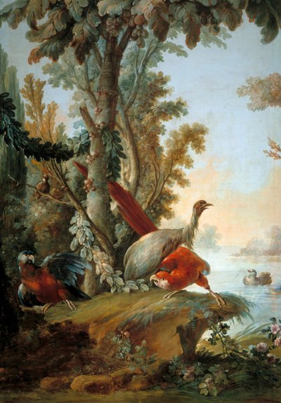 Reigers en papegaaien door François Boucher