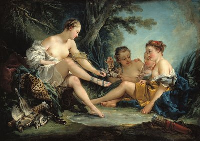 De rustpauze van de nimfen na terugkeer van de jacht, ook wel bekend als De terugkeer van Diana van de jacht door François Boucher