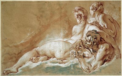 Najaden en triton door François Boucher
