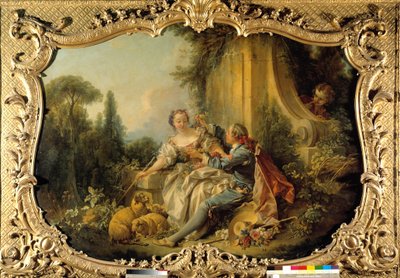 Pastorale galante Scene Bucolic door François Boucher