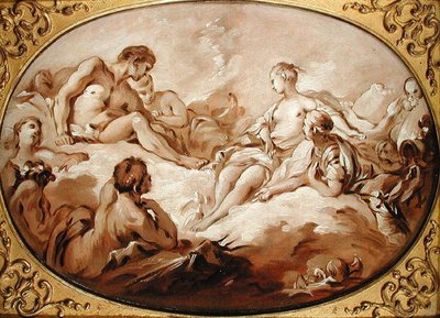 De apotheose van Aeneas, of Aeneas gepresenteerd aan de goden door Venus, ca. 1746 door François Boucher