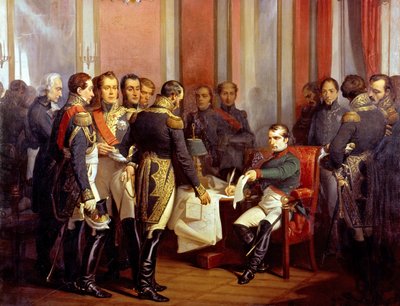 Abdicatie van de Franse keizer Napoleon I op 6 april door Francois Bouchot