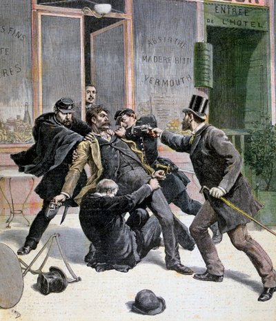 De arrestatie van Ravachol, 1892 door Francois Claudius Koeningstein