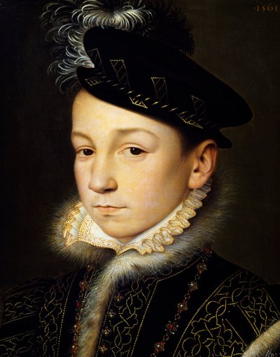 Portret van Karel IX van Valois, Koning van Frankrijk door François Clouet