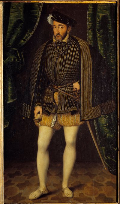 Portret van Hendrik II (1519 - 1559) koning van Frankrijk door François Clouet
