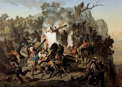 Nederlaag van de Modogs op 15 april 1873 door Francois Constant Mes