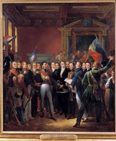 Episode van de Revolutie van 1830, dag van juli: de luitenant-generaal van Louis-Philippe d