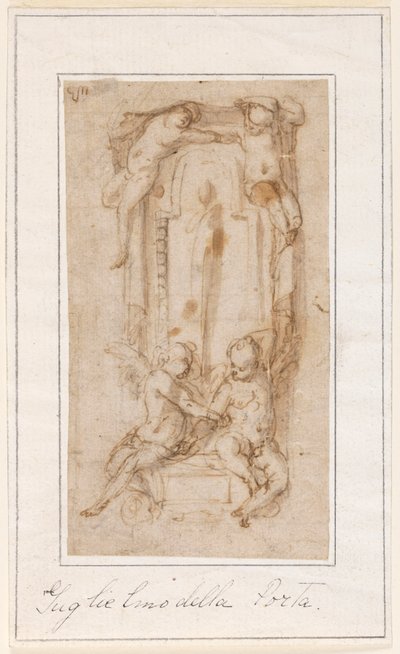 Project voor een Deel van een Decoratie door Francois Duquesnoy
