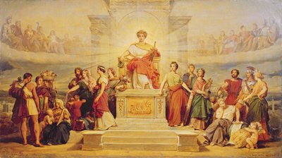 Allegorie van de Stad Parijs, studie voor de decoratie van het Hotel de Ville, 1842 door Francois Edouard Picot
