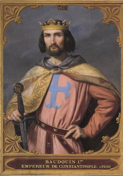 Baldwin I van Constantinopel 1171-1205 door Francois Edouard Picot