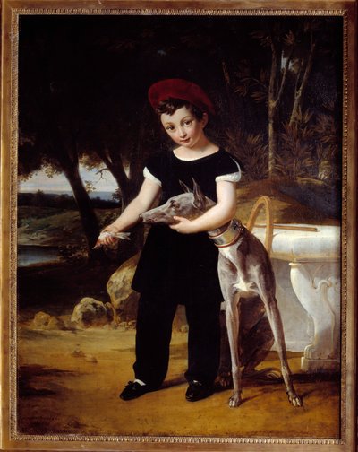 Portret van de Hertog van Bordeaux (1820-1883), Graaf van Chambord in het Kasteel van Villeneuve l