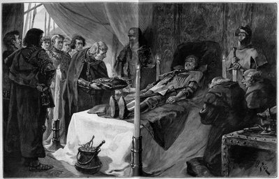 Honderdjarige Oorlog: dood van de Connetable Bernard du Guesclin (1320-1380) door Francois Edouard Zier