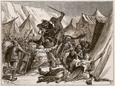 Robert van Normandië verzamelt de Kruisvaarders, illustratie uit 