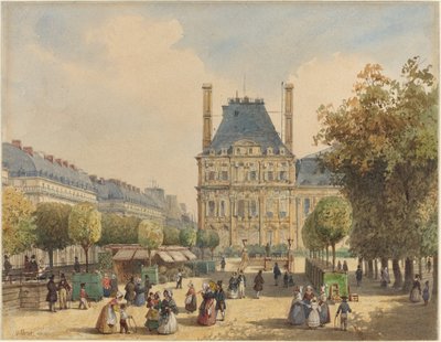 Rue de Rivoli en Pavillon Marsan door Francois Etienne Villeret