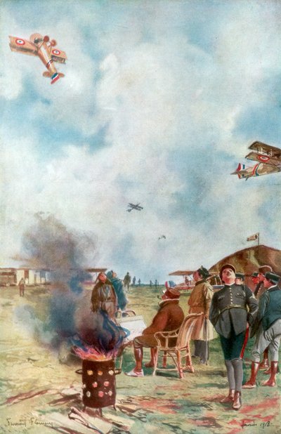 Een inversie dicht bij de grond, 1918, 1926 door Francois Flameng
