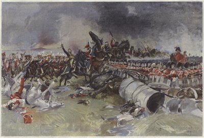 Slag bij Waterloo door Francois Flameng