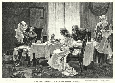 Camille Desmoulins en zijn kleine Horace door Francois Flameng