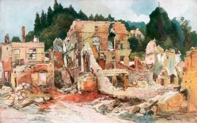 Clermont-en-Argonne, Frankrijk, augustus 1915 door Francois Flameng