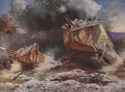 Slagveldscène uit de Eerste Wereldoorlog door Francois Flameng