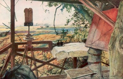 Observatiepost van Generaal Mangin, 18 juli 1918, Villers-Cotterets, Aisne, Frankrijk, 1926 door Francois Flameng