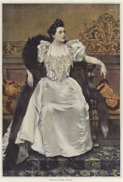 Portret van Madame Mathilde Madeleine Menier door Francois Flameng