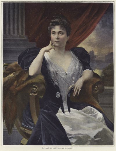 Portret van Madame la Comtesse de Kersaint door Francois Flameng