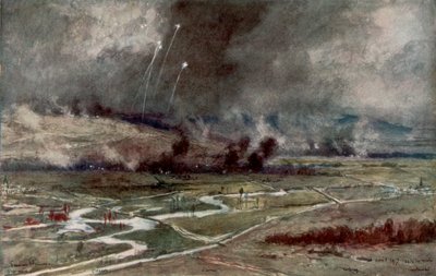 De aanval op de Duitse stellingen ten noorden van de Aisne, 16 april 1917 door Francois Flameng