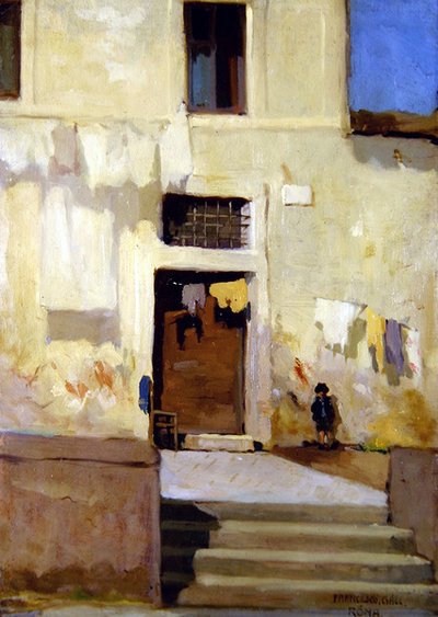 Straatscène in Rome door Francois Gall
