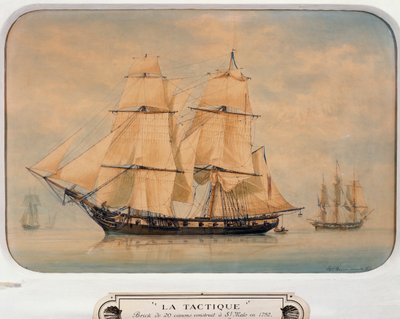 Tactique brig, gebouwd in 1792, Frankrijk door Francois Geoffroy Roux
