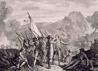Franse verovering van Tobago door Francois Godefroy