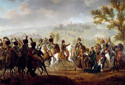 De dood van Generaal Causse bij de Slag om Dego in aanwezigheid van Bonaparte op 16 april door Francois Henri Mulard