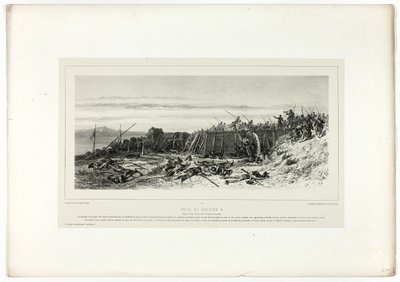 Verovering van Bastion nr. 9, uit Souvenirs van Italië: De expeditie naar Rome door Francois Hippolyte Lalaisse
