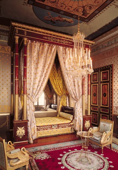 Slaapkamer van Koningin Hortense de Beauharnais (1783-1837) door Francois Honore Georges Jacob Desmalter